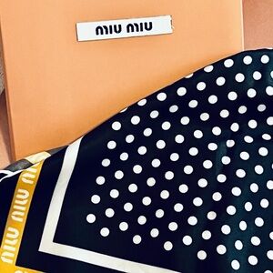 GWP- Miu Miu Polka Dot Silk Scarf